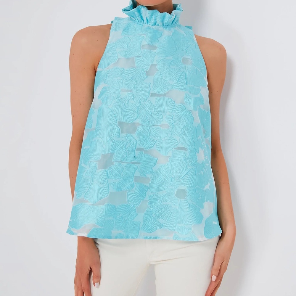 Tuckernuck Cyan Fil coupe top. NWT